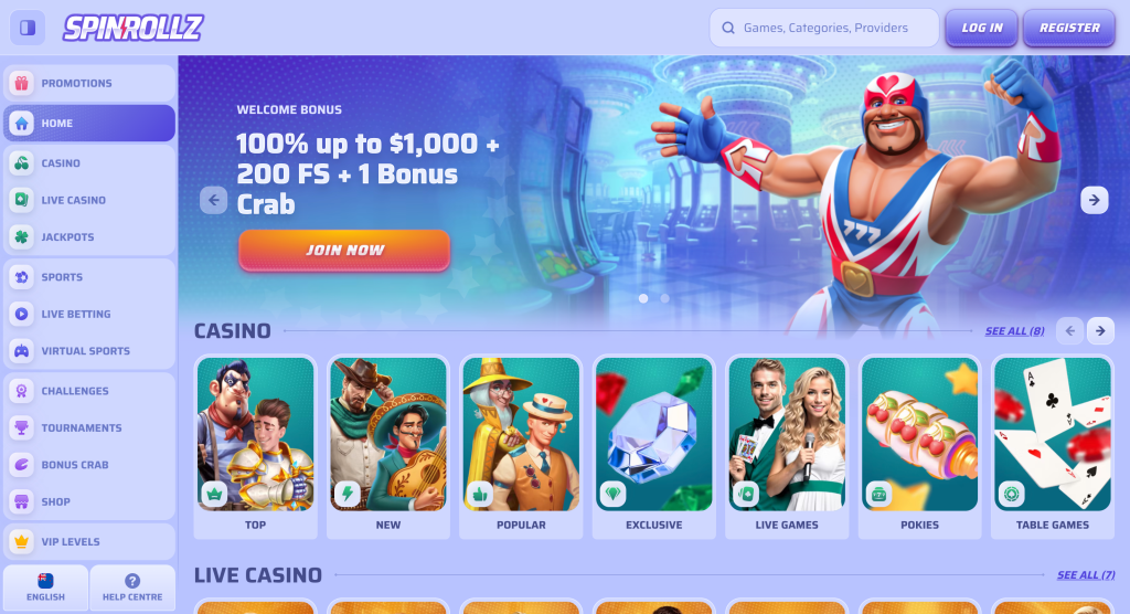 Home page SpinRollz
